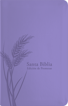Santa Biblia de Promesas RVR-1960, Tamaño Manual / Letra Grande, Piel especial con índice, Lavanda 