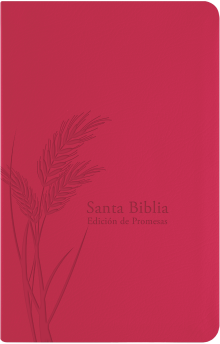 Santa Biblia de Promesas RVR-1960, Tamaño Manual / Letra grande, Piel especial con índice, Fucsia 