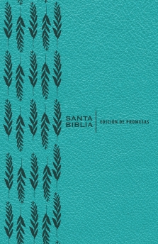 Santa Biblia de Promesas RVR-1960, Letra Gigante, Piel especial con índice y cierre, Turquesa