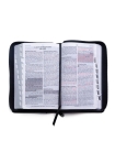 Santa Biblia de Promesas RVR-1960, Tamaño Manual / Letra grande, Piel especial con índice y cierre, Negra 