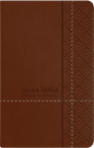 Santa Biblia de Promesas RVR-1960, Tamaño Manual / Letra Grande, Piel especial con índice y cierre, Café 