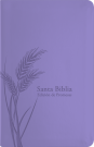 Santa Biblia de Promesas RVR-1960, Tamaño Manual / Letra Grande, Piel especial con índice y cierre, Lavanda 