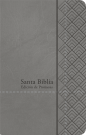 Santa Biblia de Promesas RVR-1960, Tamaño Manual / Letra Grande, Piel especial con índice y cierre, Gris