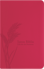 Santa Biblia de Promesas RVR-1960, Tamaño Manual / Letra Grande, Piel especial con índice y cierre, Fucsia
