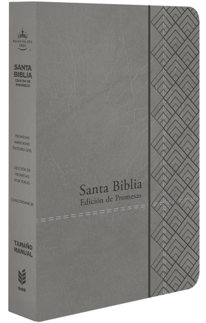 Santa Biblia de Promesas Reina-Valera 1960 / Tamaño Manual / Letra Grande / Piel Especial / Gris // Spanish Promise Bible RV60 / Handy Size / Large Print / Leathersoft / Gray