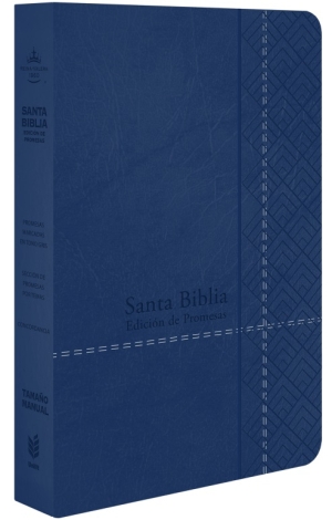Santa Biblia de Promesas Reina-Valera 1960 / Tamaño Manual / Letra Grande / Piel Especial / Azul // Spanish Promise Bible RV60 / Handy Size / Large Print / Leathersoft / Blue