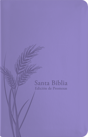 Santa Biblia de Promesas RVR-1960, Tamaño Manual, Letra grande, Piel especial, Lavanda 